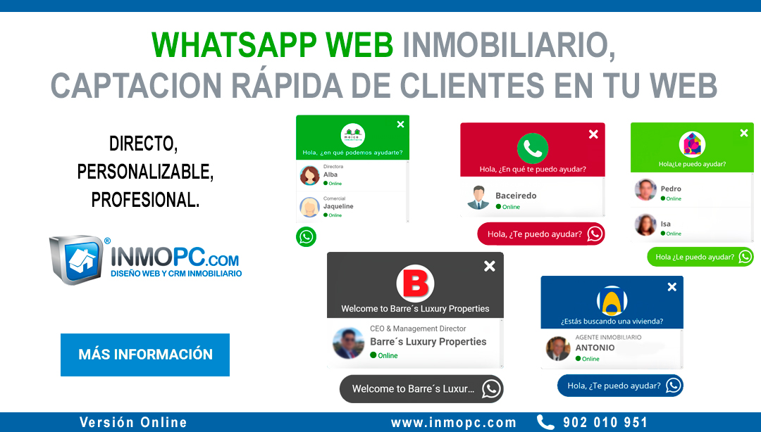 portalinmonews's tweet photo. WHATSAPP EN TU WEB
Dé de alta a todos sus agentes, configure sus horarios, controle sus contactos por el WhatsApp Inmobiliario. DIRECTO, PERSONALIZABLE Y PROFESIONAL.
➡ Más info: https://t.co/TOzDFwW6iD
#Software #Inmobiliario #Inmobiliaria #Inmopc #crm #WhatsApp #web https://t.co/mkpsGWv4NR