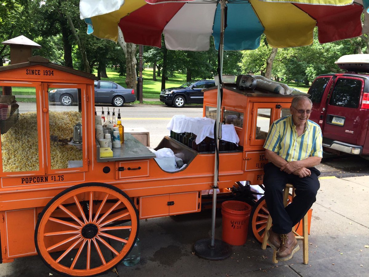 Pittsburgh has lost a local legend. For decades Gus Kalaris served up ice balls, popcorn, and smiles at the world renowned Gus &amp; YiaYia’s Cart on the city’s North Side.  Join us in sending support and condolences to his family and loved ones as they grieve this loss.