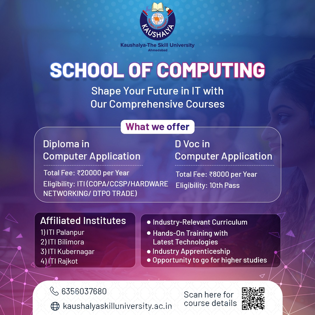 KSUGOG's tweet image. 🚀 Kickstart Your IT Career with Our Comprehensive Courses!
Join our School of Computing and shape your future with industry-relevant skills and hands-on training
#ITCareer #SchoolOfComputing #HandsOnTraining #FutureReady #KaushalyaSkillUniversity #ITProffesional #ITCourses