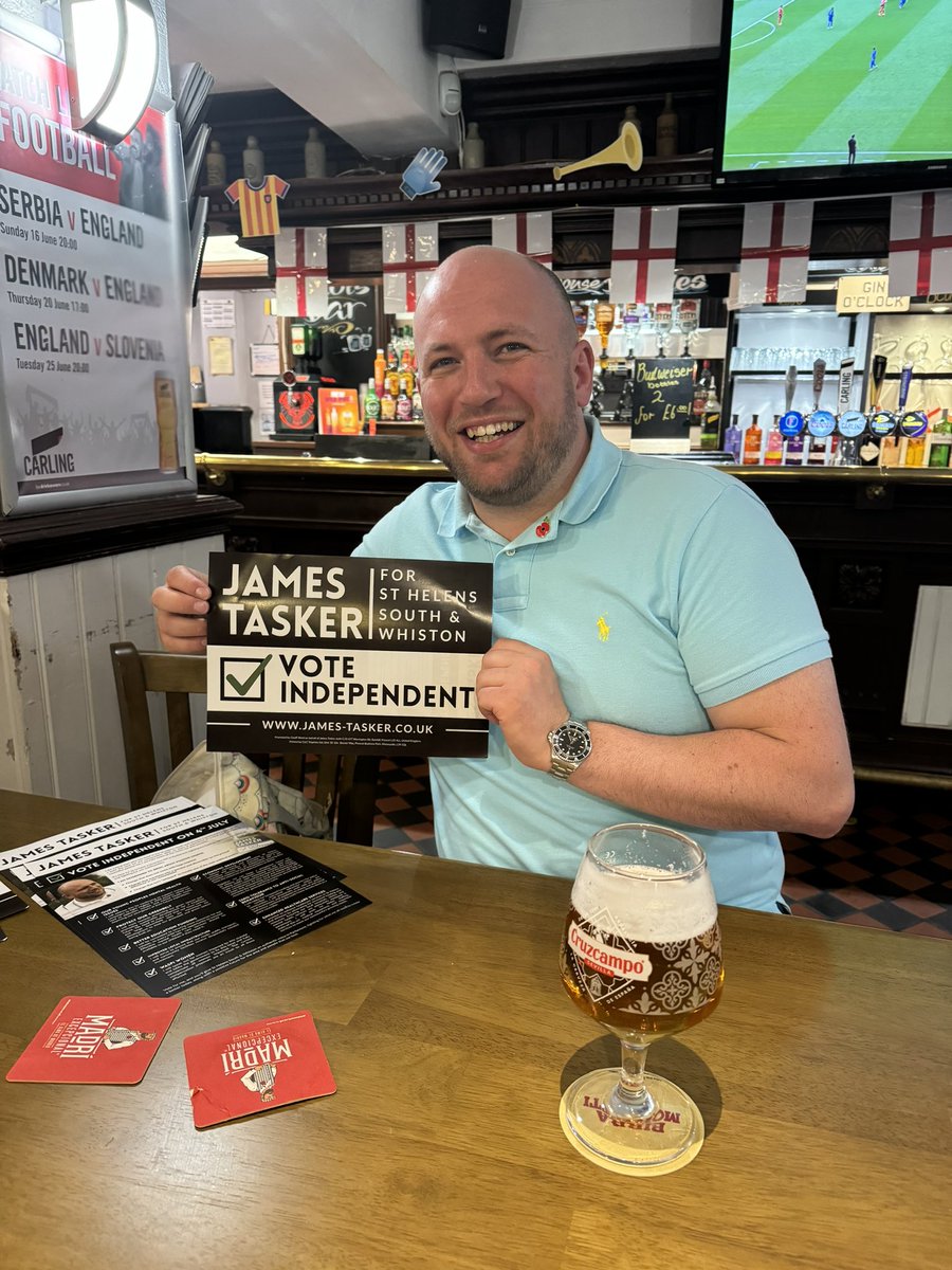 Meet and greet 2 of 3 going well in the Bull and Dog. 

Busy evening in here and lots of good people asking a variety of questions. 

Make sure you support your local 🍺 

Vote Independent, Vote Tasker!