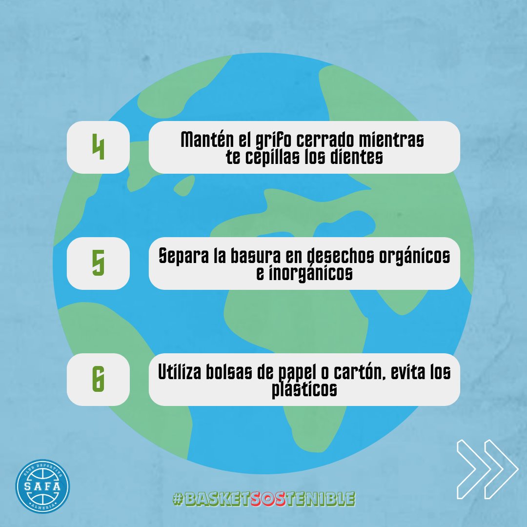 cd_safa's tweet photo. 🌍 Proteger nuestro planeta es responsabilidad de TODOS.

💪🏽 Nuestros pequeños jugadores y jugadoras siguen estos 9 consejos para cuidar el medio ambiente, ahora te toca a ti. 

#BasketSOStenible
#BecasVerdes
#Urbaser
#Valorcesto
#BaloncestoAndalucia
@FAB_Andaluza https://t.co/qv3UmgCLjW