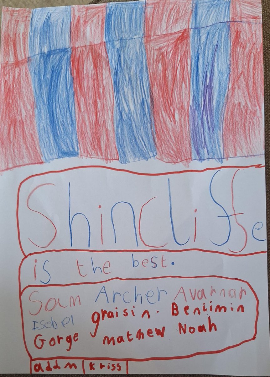 We absolutely love this - created by Isobel from our u7s after a fab day at their very first tournament 💙❤️💙❤️
