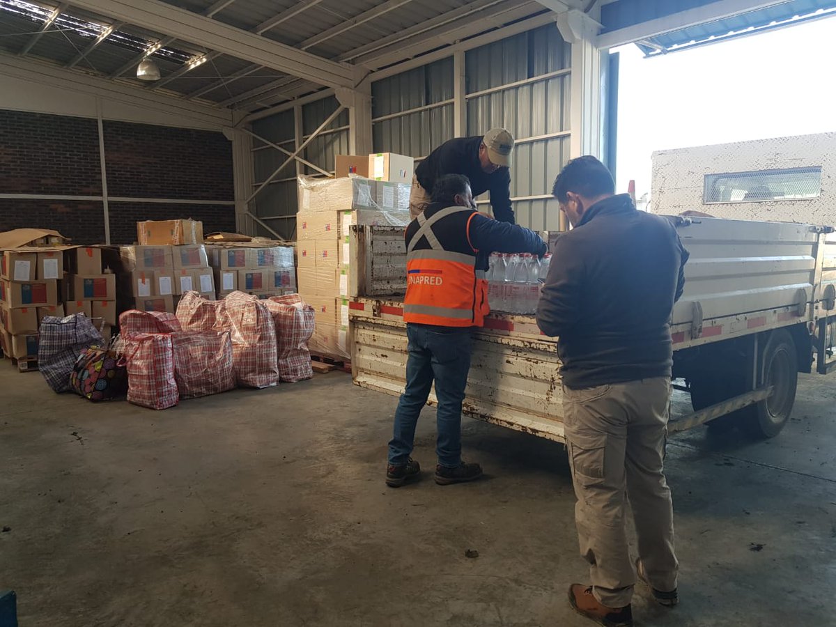 #SENAPREDLaAraucanía inicia proceso de entrega de elementos de emergencia a las comunas de #TeodoroSchmidt y #Loncoche, afectadas por último sistema frontal registrado en la zona.
