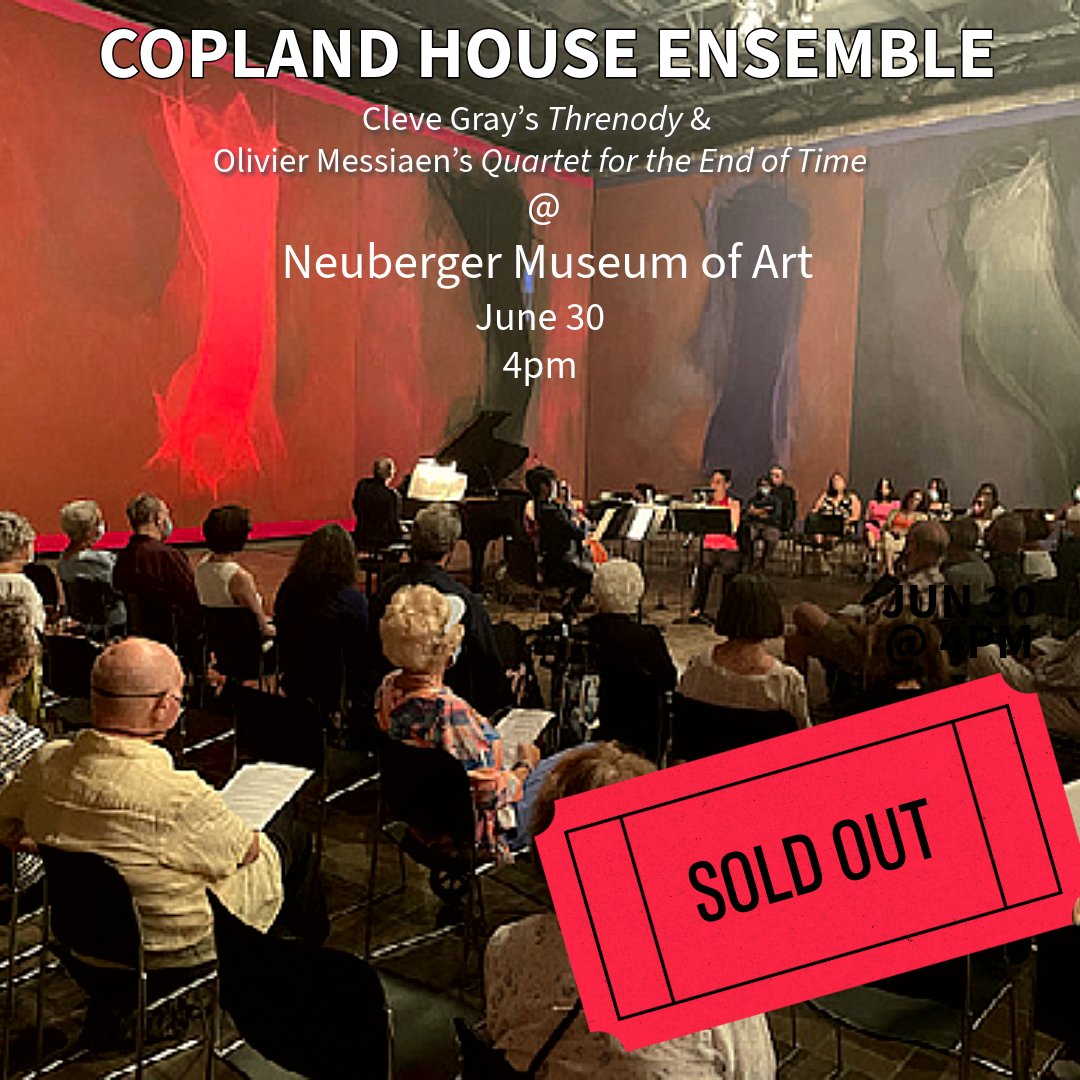 Copland House (@coplandhouse) on Twitter photo Our concert tomorrow is SOLD OUT! We're sorry not able tto be able to accommodate walkups, but we'll see you at our other upcoming concerts!
<a href="/CoplandHouse/">Copland House</a> <a href="/MichaelBoriskin/">Michael Boriskin</a> Our concert tomorrow is SOLD OUT! We're sorry not able tto be able to accommodate walkups, but we'll see you at our other upcoming concerts!
<a href="/CoplandHouse/">Copland House</a> <a href="/MichaelBoriskin/">Michael Boriskin</a>