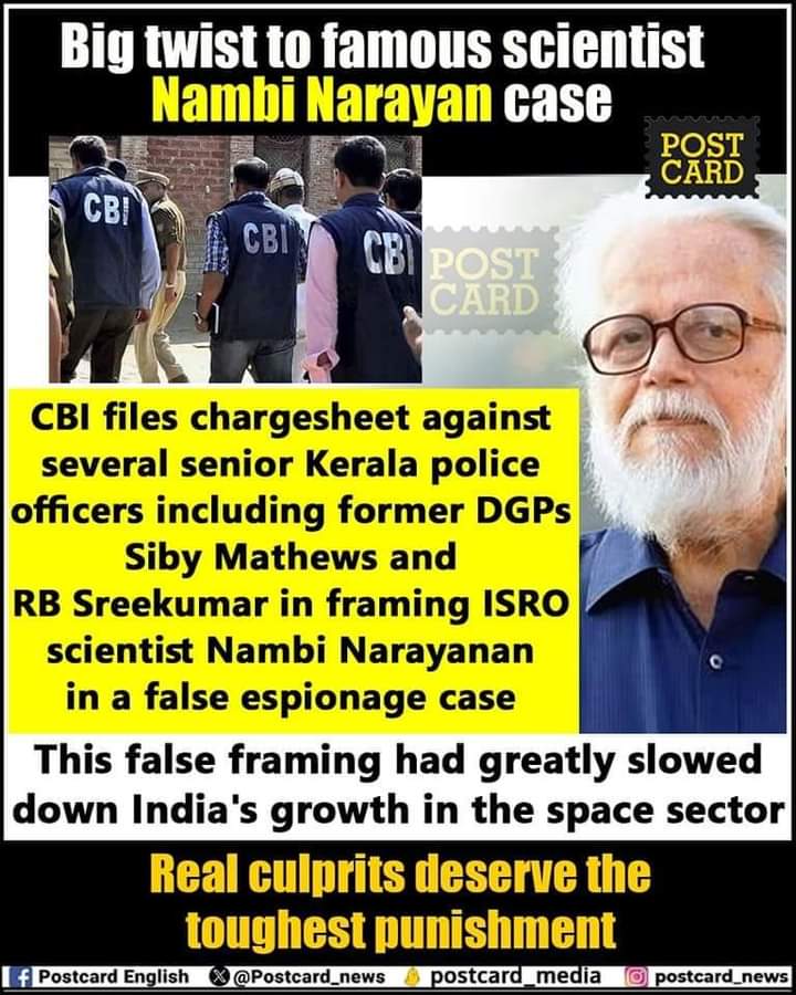 deepbanerjee's tweet image. Scientist Nambi Narayan must get justice. Better late than never 😰. 
The Gandhis and other deshdrohis with vested have spoiled his life. 
. 
. 
. 
#HowIndiaTravels
