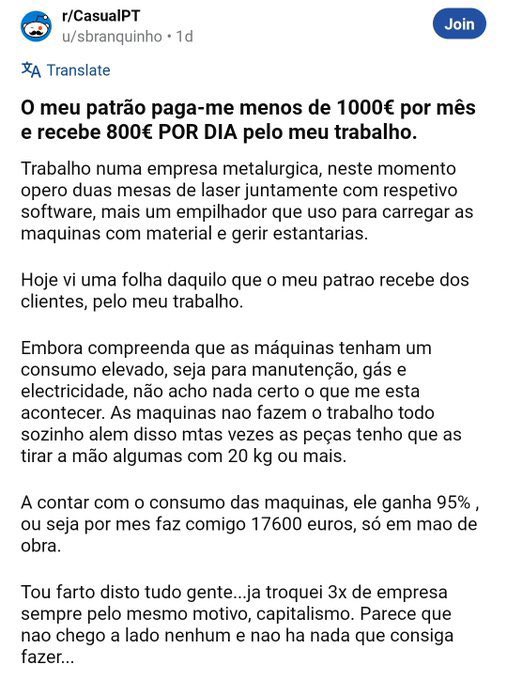 pedro____world's tweet photo. Se este anti capitalista “já sabe isto tudo”, o que lhe falta para comprar a máquina e ganhar ele o “dinheiro todo”? 💀 https://t.co/34xlhXIk3Z