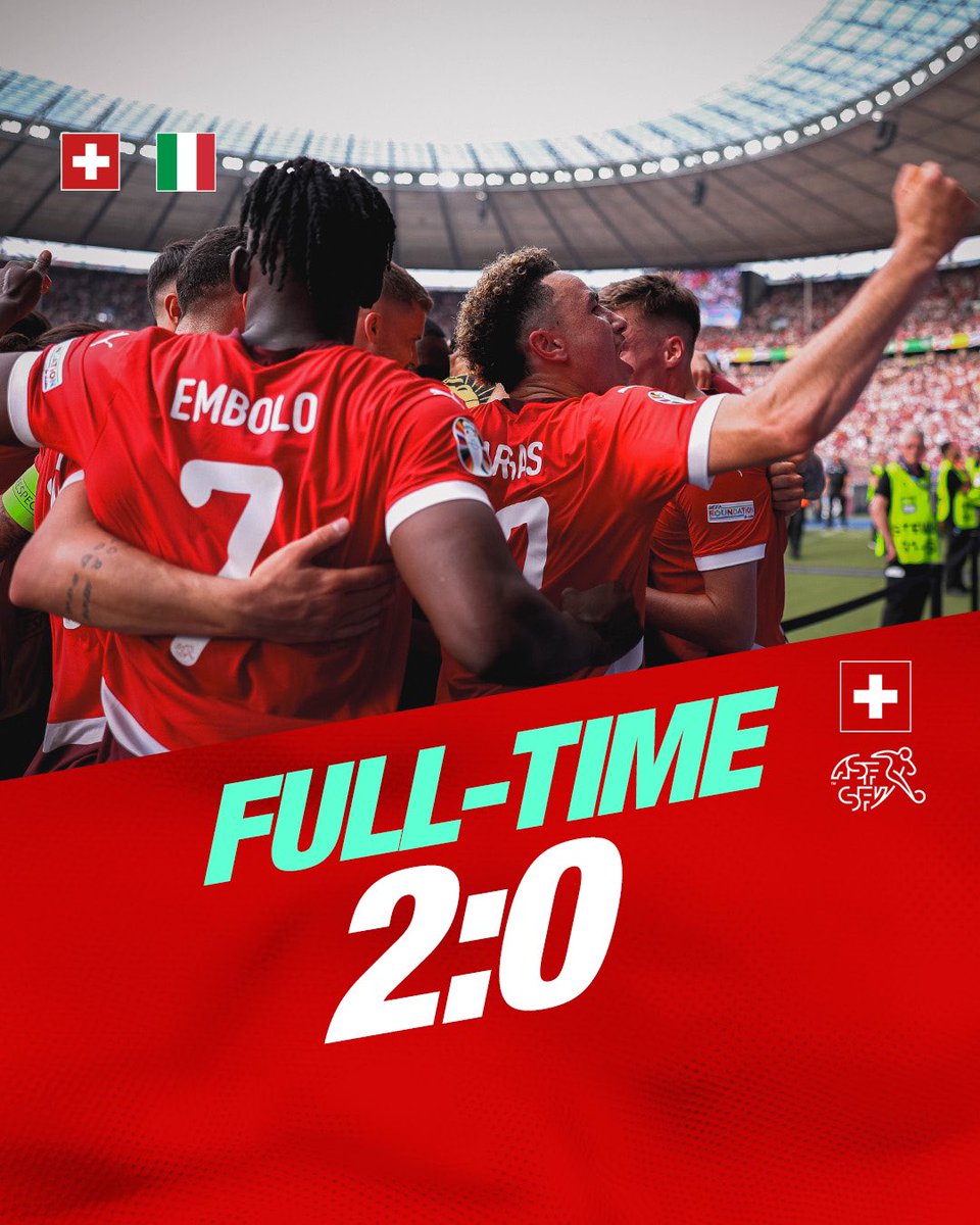 JAAAA! Wir bezwingen Italien und stehen im Viertelfinale! 🇨🇭❤️‍🔥
OUUUI! Nous battons l'Italie et sommes en quart de finale !
SIIII! Battiamo l'Italia e passiamo ai quarti di finale!

#natimiteuch #lanatiavecvous #lanaticonvoi #lanaticunvus #euro2024