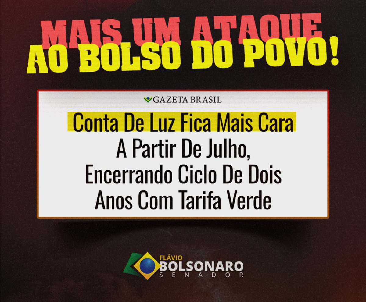 FlavioBolsonaro's tweet photo. Além de comer pé de frango, vamos voltar ao tempo da vela e do candeeiro. Com o governo Lula, é só para trás! https://t.co/AIgrhWwag1