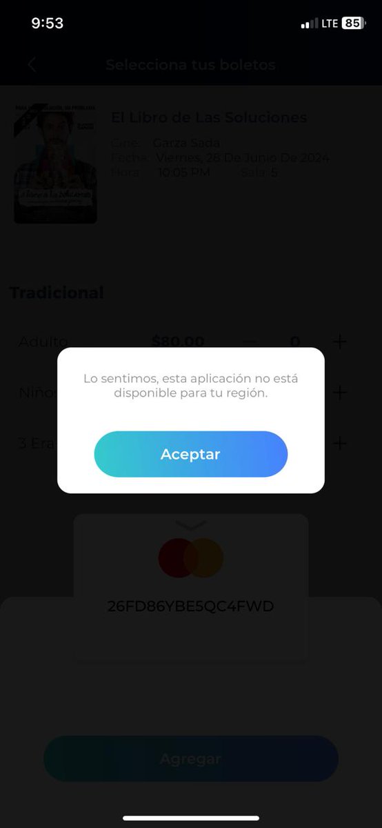 AngieValadezz's tweet photo. @Cinepolis Otro bug https://t.co/GQdJaB2vLd