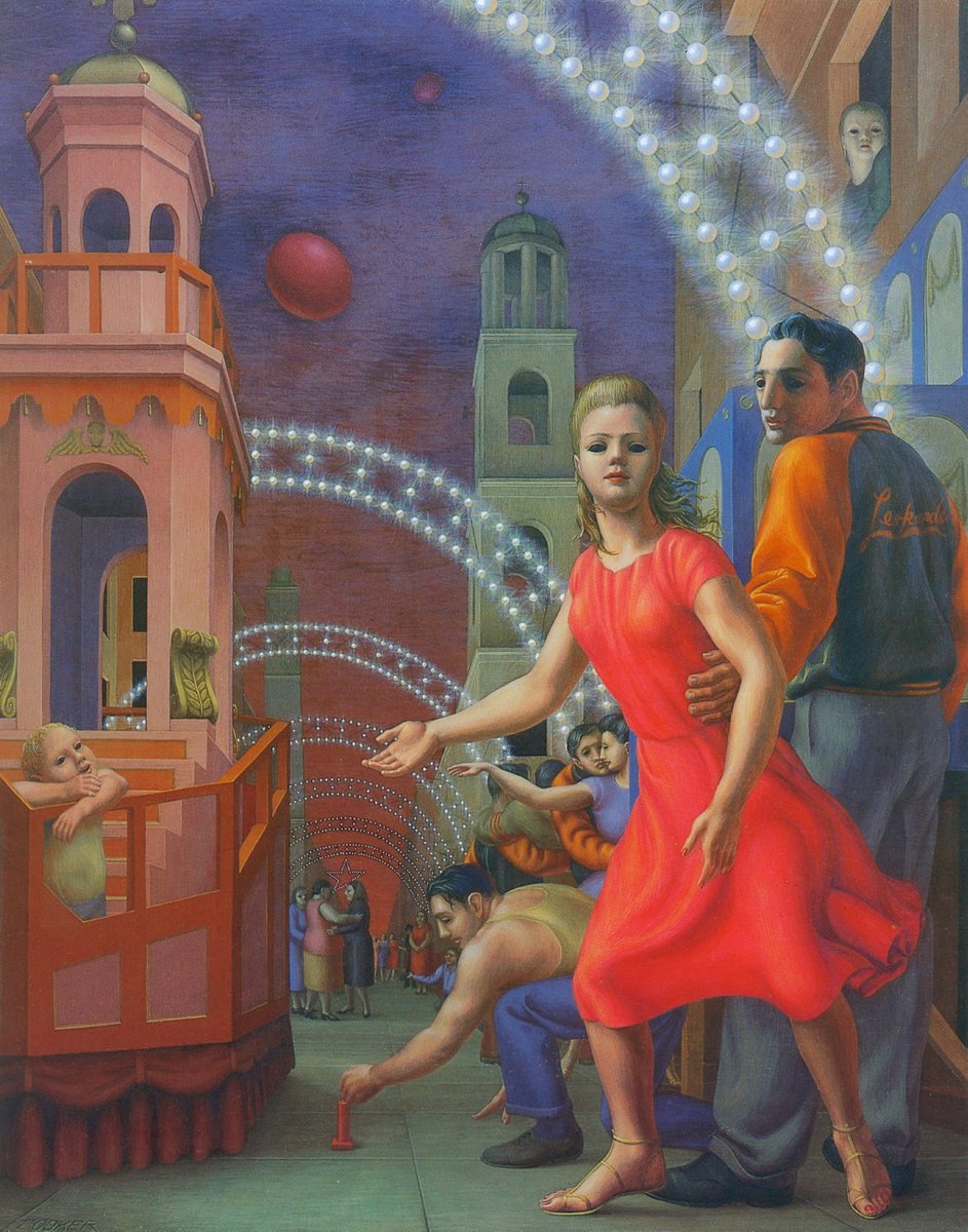 ジョージ・トゥーカー （George Tooker、1920-2011） 『お祭り』 （Festa）