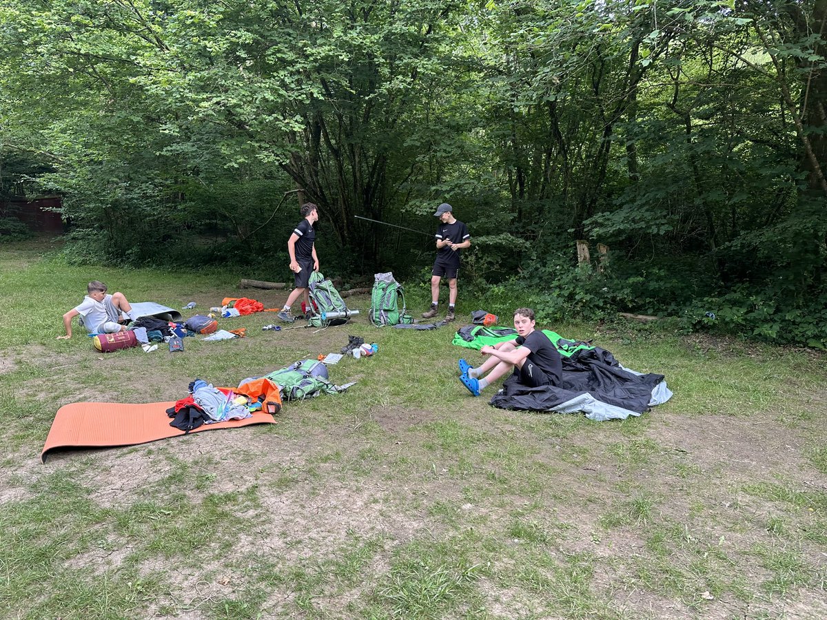 PACA_DofE's tweet photo. All teams are in camp! Tents are going up, some games are happening while they relax before dinner. Well done, teams! https://t.co/4GtSy6fK8v