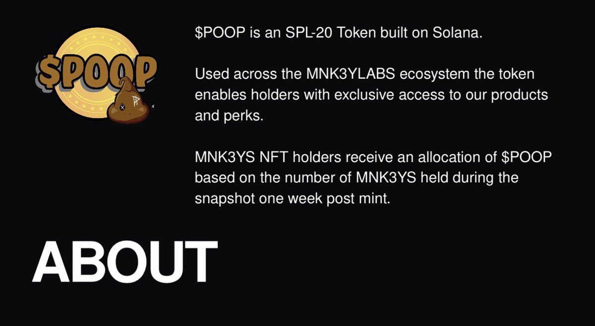 azgog's tweet photo. Alright time to ramp this up! I will regret this lol
4 Winners! $POOP. (5k each)
1. Follow @azgog and @mnk3ylabs
2. Like โค๏ธand Repost โค๏ธ
3. Join the discord!
4. Post proof and tag friends!
5. 48h
Letโs make #Solana great again!
#SPL20 $SOL #WAGMI #Crypto #Airdrop #NFT https://t.co/9FayTPzybK