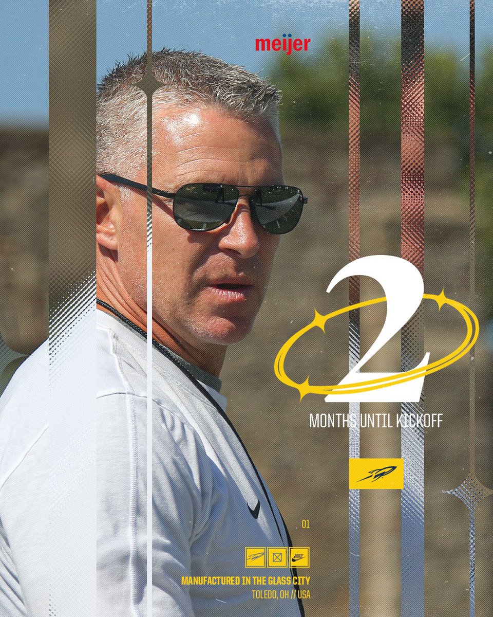 Only two months until we are back in the Glass Bowl 😤

🎟️ bit.ly/3yQsnuI

#TeamToledo | Meijer