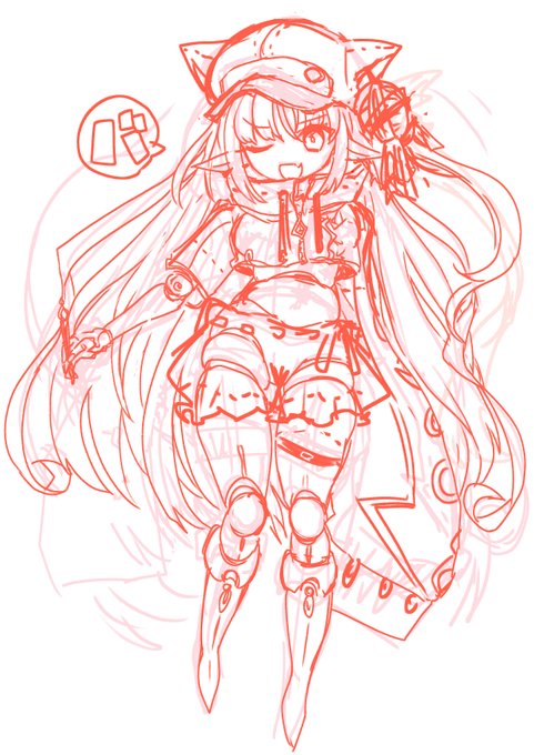 生まれ変わったバちゃんのラフ 