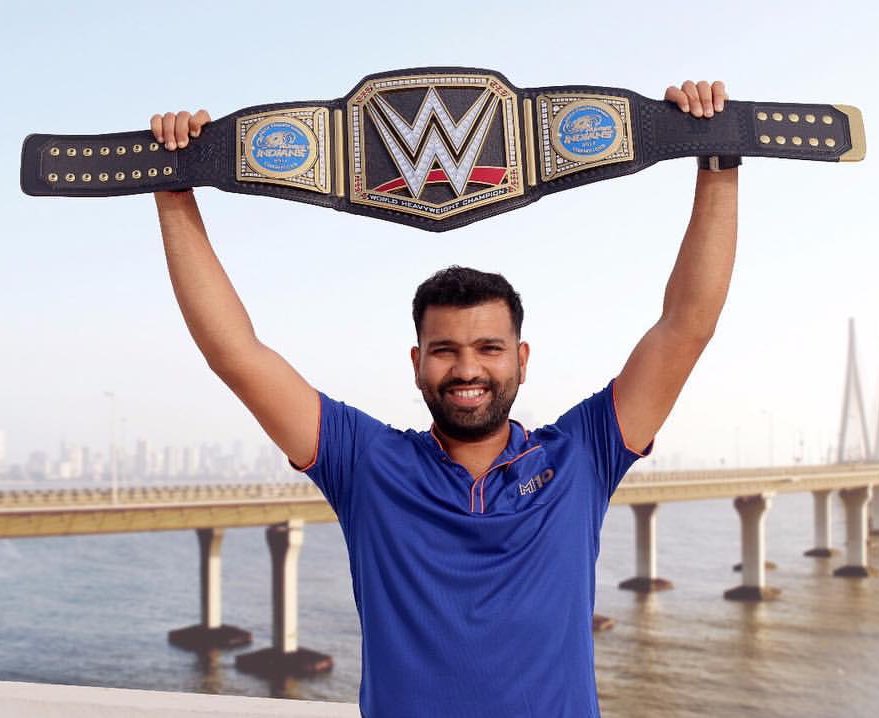 WWEIndia's tweet image. Congratulations to the NEWWW #T20WorldCup Champions, #TeamIndia! 🇮🇳 

📸: @mipaltan

@BCCI #WWE