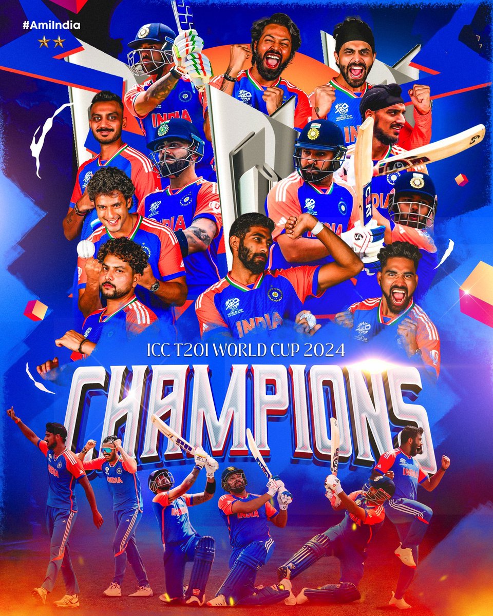 RousanJamir's tweet photo. Congratulations India💞🎉🏆💐
#T20WorldCup #India #champion #Indian https://t.co/qfDUcsZ5tg