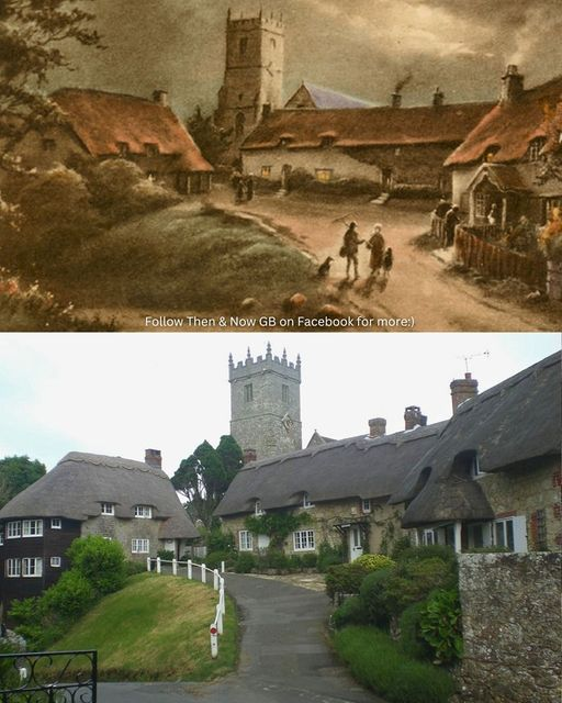 Order &amp; aesthetics. Godshill, village is wonderfully well preserved  and located on the Isle of Wight UK, painted by Andrew Beer around 1920  compared to today.

#TheWesternIdeal