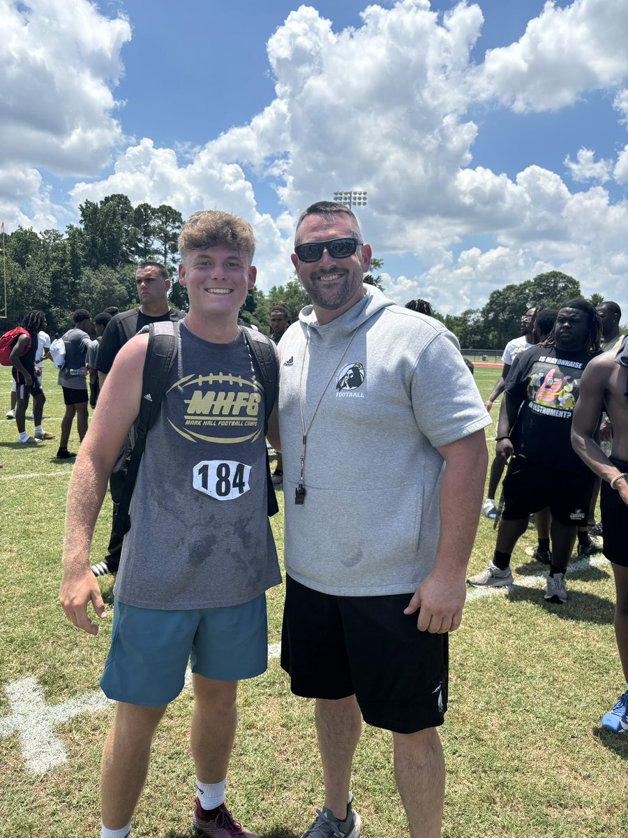 Had a good day <a href="/UNCP_Football/">UNCP Braves Football</a>! Can’t wait to go back for a game day sometime this fall! <a href="/CoachHallUNCP/">Mark Hall</a> <a href="/Coach_JWheeler/">John Wheeler</a>