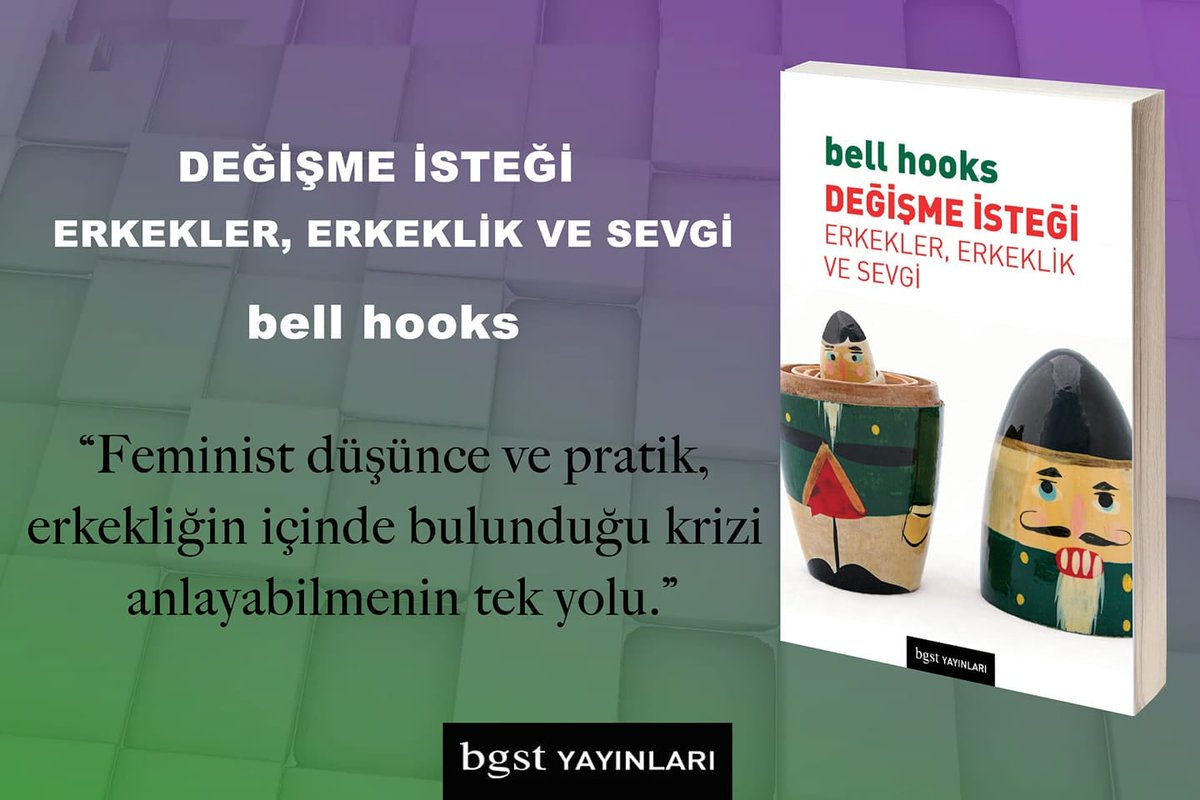 “Değişme İsteği: Erkekler, Erkeklik ve Sevgi” kitabında bell hooks, ataerkinin erkekliği nasıl şekillendirdiğini ve ataerkinin erkeklerin hayatı
üzerindeki iktidarını nasıl sürdürdüğünü tartışmaya açıyor. 
.
.
#Feminist 
#feminizm
#kadin 
#kitap 
#kitapseverlertakiplesiyor