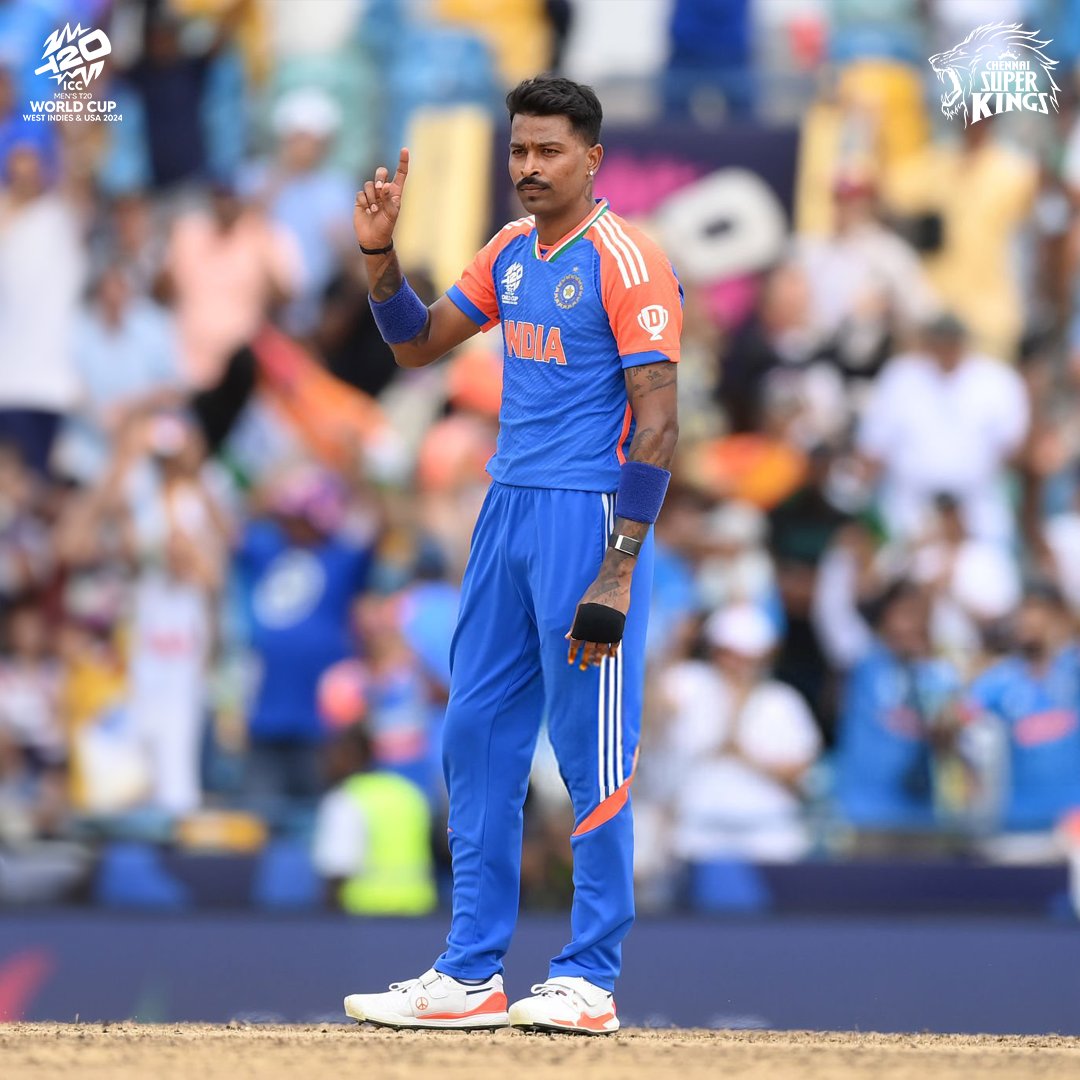 ChennaiIPL's tweet photo. Stood and Delivered! 🥳
More power to you, Pandya! 🫂

#T20WorldCupFinal #SAvIND 🥳🇮🇳
📸 : ICC https://t.co/6pkyKkUdra