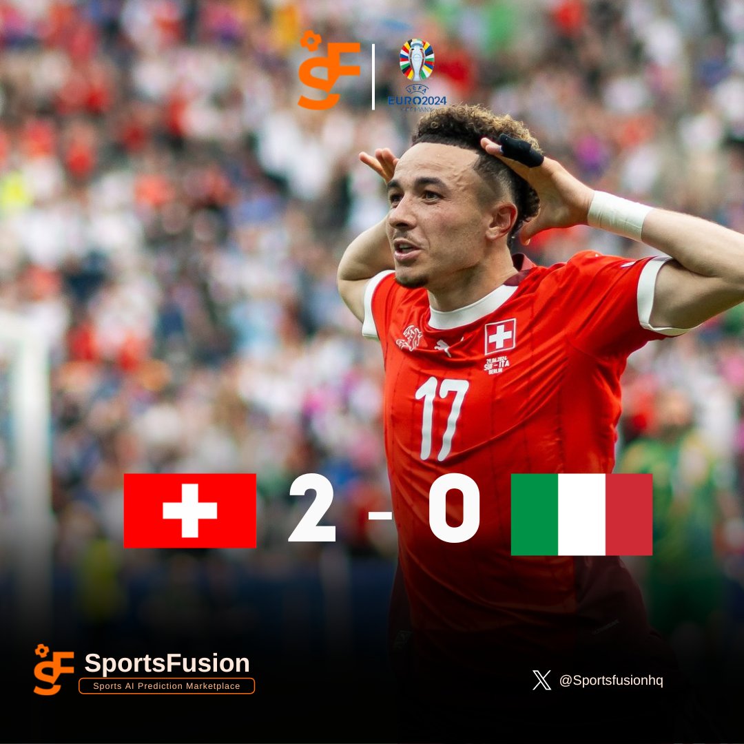 sportsfusionhq's tweet image. Switzerland into last 8 🥳

#EURO2024 | #SUIITA