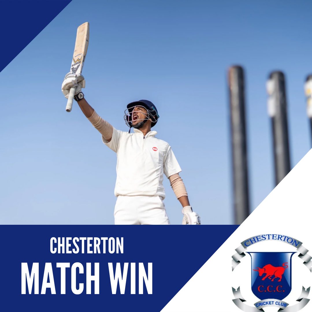 ChestertonII's tweet image. And following that, well done boys winning against a challenging side in charlgrove. Bowled very tight and 2 stand out batting performances helped us over the line, up the chest 🏏