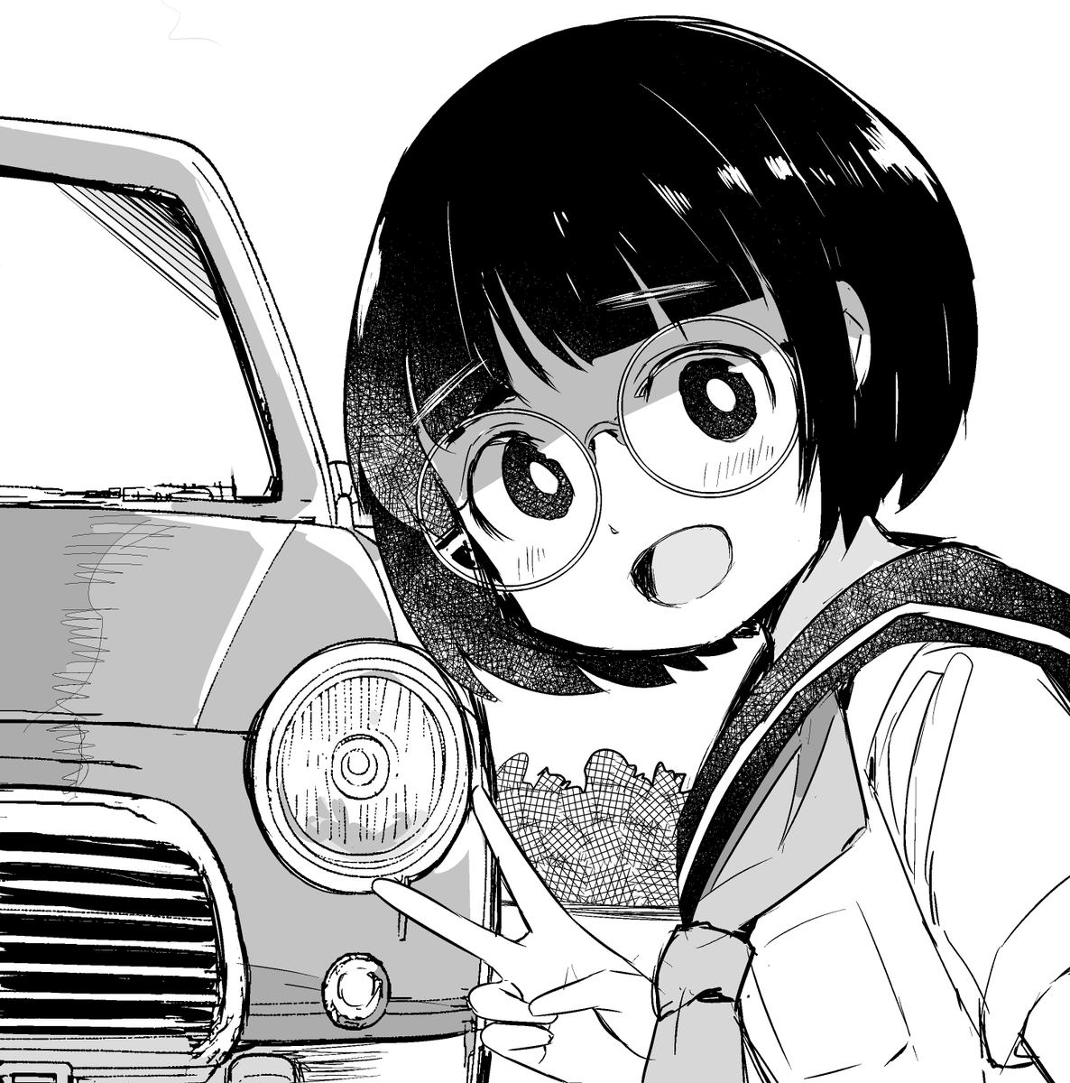 丸眼鏡はかわいい