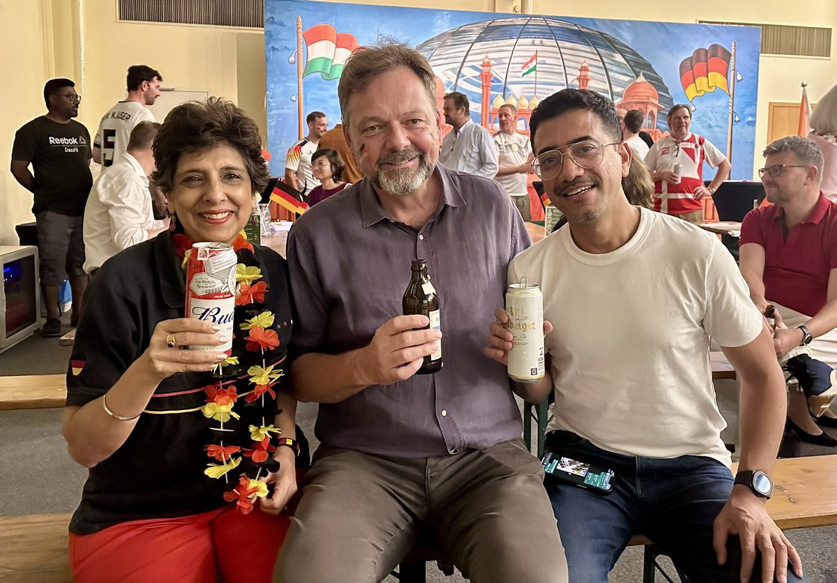 Dr Philipp Ackermann (@ambackermann) on Twitter photo Just while we are getting ready for ⚽️🇩🇪🇩🇰 at the #EURO2024 , India’s #TeamInBlue is winning the #ICCT20 World Cricket Cup against South Africa! 
My heartfelt congratulations, very happy & proud of this amazing achievement 🏏🏆🇮🇳! And now, let’s continue this great sport night! Just while we are getting ready for ⚽️🇩🇪🇩🇰 at the #EURO2024 , India’s #TeamInBlue is winning the #ICCT20 World Cricket Cup against South Africa! 
My heartfelt congratulations, very happy & proud of this amazing achievement 🏏🏆🇮🇳! And now, let’s continue this great sport night!