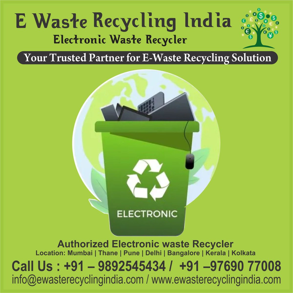 Samir Patel (@samirpatel34) on Twitter photo Contact us if you have any e-waste for disposal/recycling. Let's schedule a call to brief you about the services we provide in e-waste recycling programs.
Call Us : + 9892545434 / 919769077008
Mail Us : info@ewasterecyclingindia.com
ewasterecyclingindia.com Contact us if you have any e-waste for disposal/recycling. Let's schedule a call to brief you about the services we provide in e-waste recycling programs.
Call Us : + 9892545434 / 919769077008
Mail Us : info@ewasterecyclingindia.com
ewasterecyclingindia.com