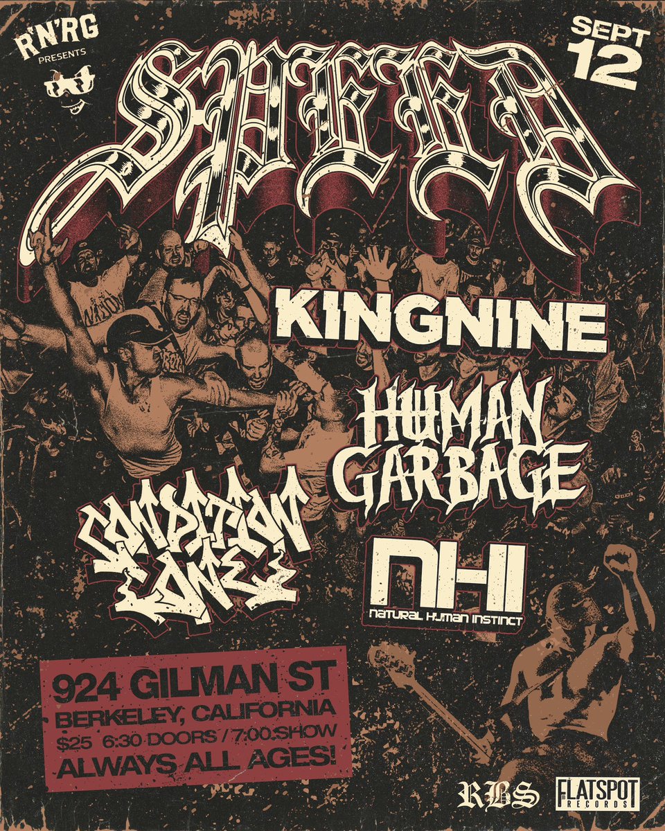 Dropped this one yesterday and it’s for sure gonna sell out. 

Get your tickets this weekend and plan ahead. See y’all there.

Tickets: tickets.924gilman.org/event/speed-ki…