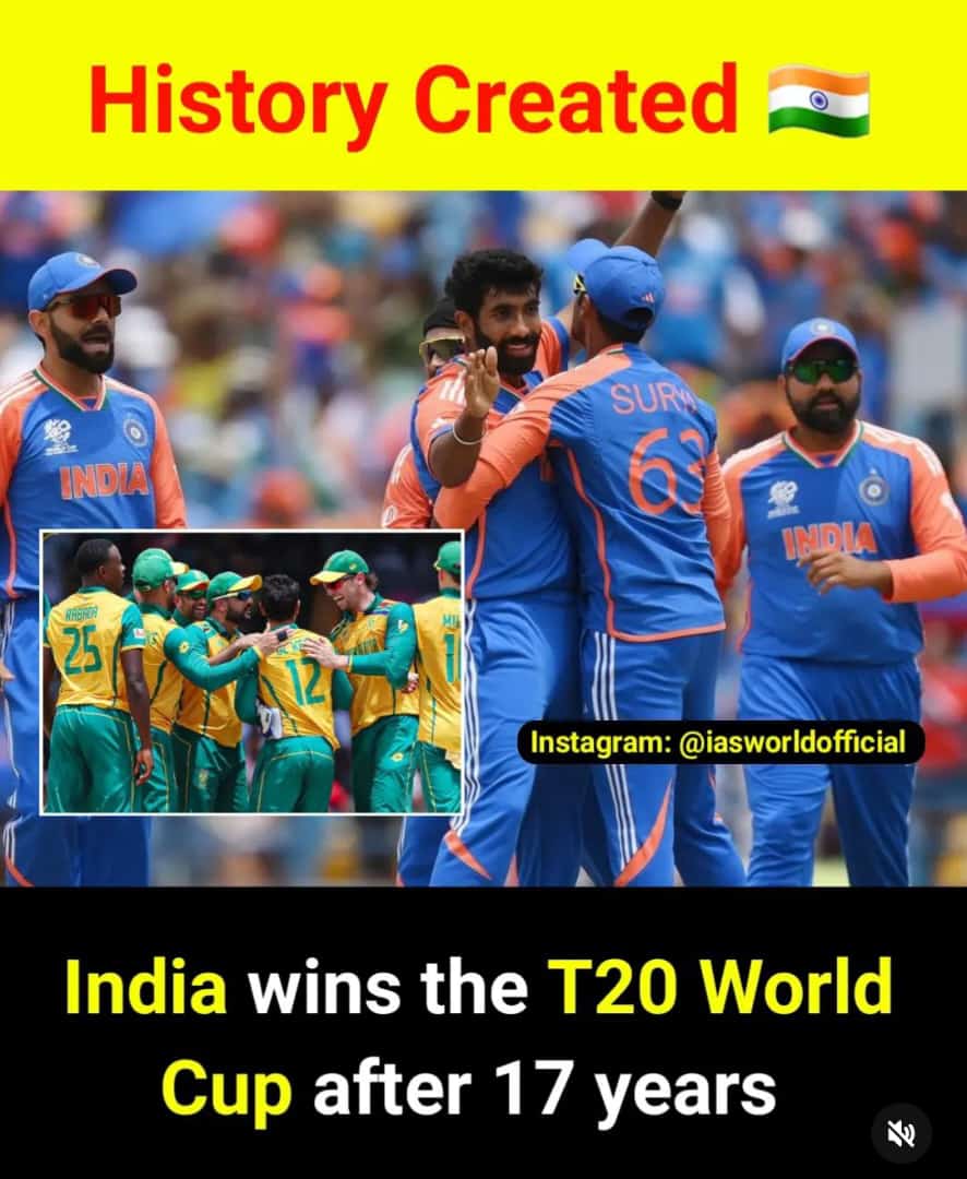 NarvateVicky's tweet photo. History Created India Win the #T20WorldCup2024 Ofter 17 years🇮🇳
#ViratKohli #RohitSharma𓃵  #T20WorldCup2024  #suryakumaryadav https://t.co/gfdytXfYLo