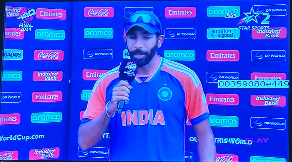 Man of the tournament is the most brilliant cricketer of this generation. The man who has single-handedly elevated the commercial cheap thrills of T20 cricket to an art-house mature-audience watch. <a href="/Jaspritbumrah93/">Jasprit Bumrah</a> ❤️❤️