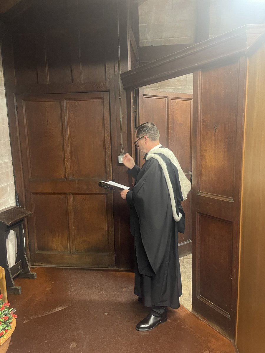 Waiting for the last knock of term. #leaversservice