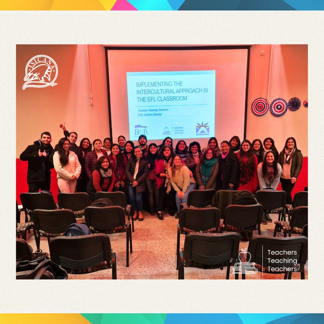 isicana's tweet photo. Hoy se llevó a cabo el workshop "Implementing the Intercultural Approach in the EFL Classroom"! 📚✨ Gracias Prof. Sabrina por visitarnos y compartir tu experencia con docentes salteños!
#ISICANA #BinationalCenter #Ingles https://t.co/vbjDl5Y4vw