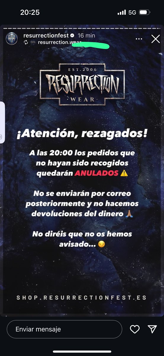 <a href="/FACUA/">FACUA</a> como de legal es eso? Que <a href="/ResurrectionESP/">Resurrection Fest Estrella Galicia</a> diga que no devuelve dinero ni nada además anunciándolo 10 min después de la hora que indican #resurrection #resu #resurrectionfest