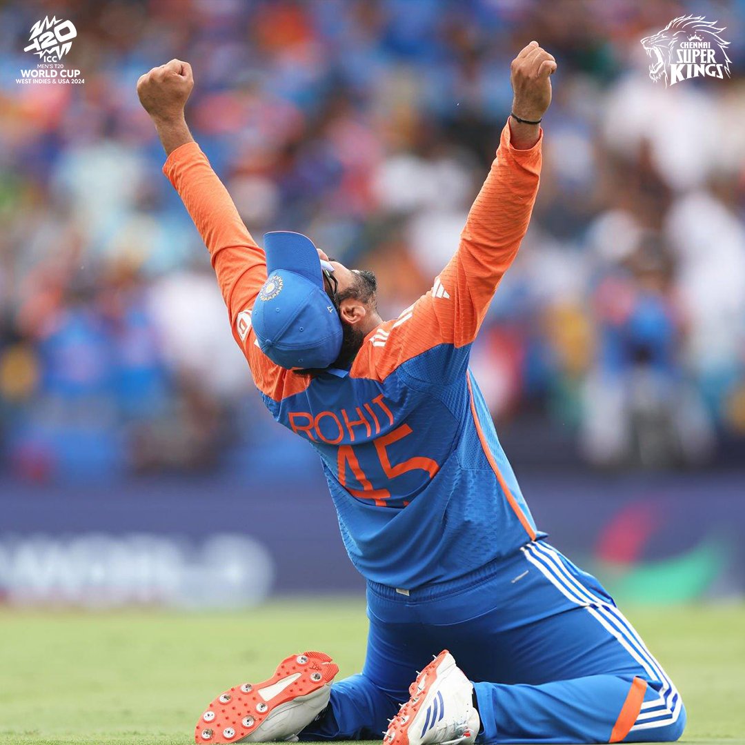 Mitharwal0202's tweet photo. Thank you Hitman 
We got #ICCMensT20WorldCup2024 Title.  Congratulations Team India 🏆

What a catch by #SuryakumarYadav 

#INDvSA #T20WorldCupFinal #INDvSA Bumrah | Kohli |  | Hardik | Bapu | #RohitSharma𓃵 | Rohit https://t.co/WxtyxGXhzX
