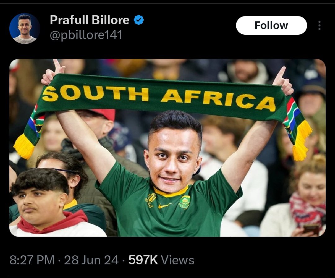 Everyone is so busy appreciating Bumrah and Hardik that they have forgotten to credit this guy who is the main reason behind India's victory.

#T20WorldCupFinal
#ViratKohli