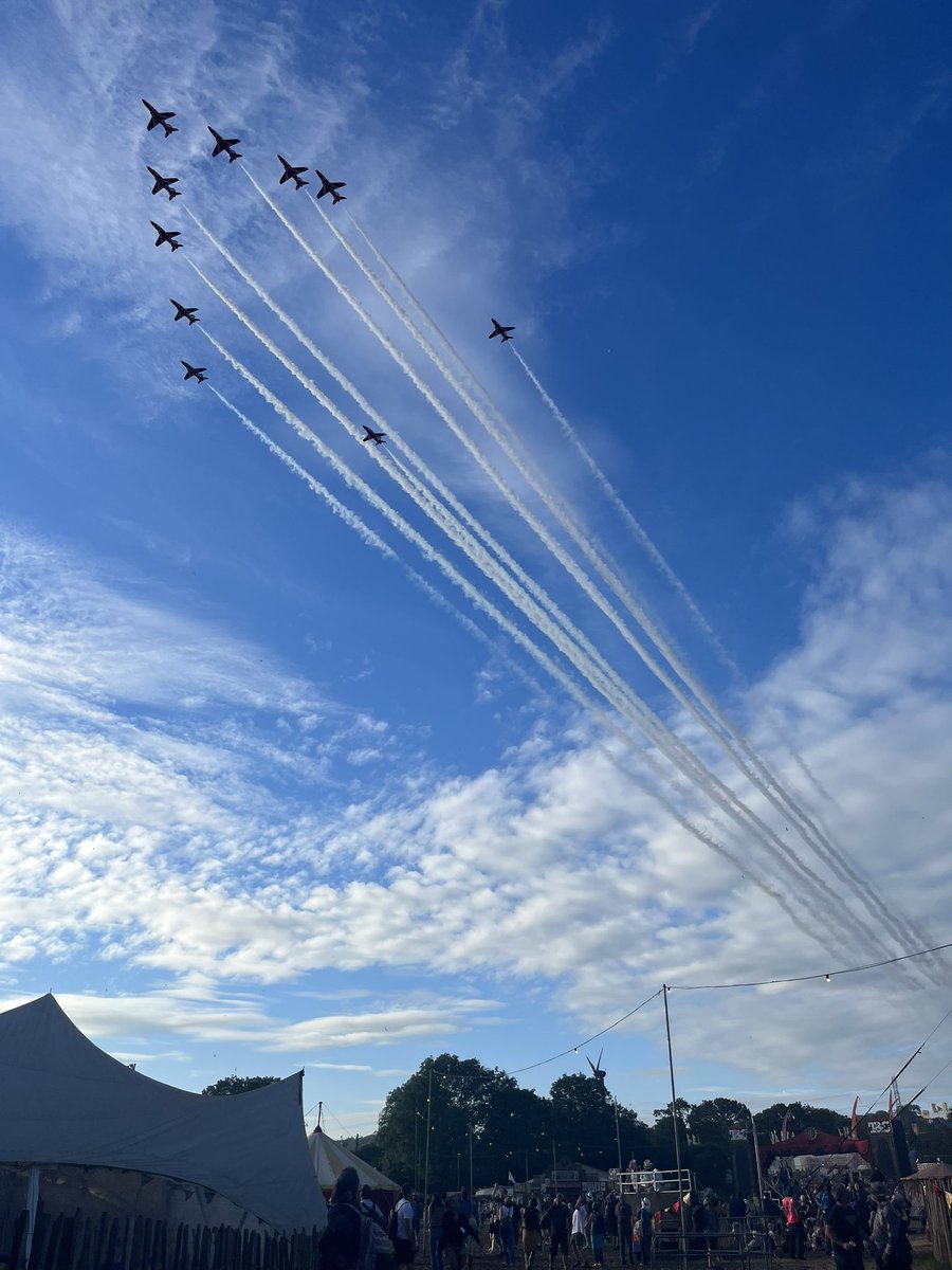 The Red Arrows zooming overhead! DH