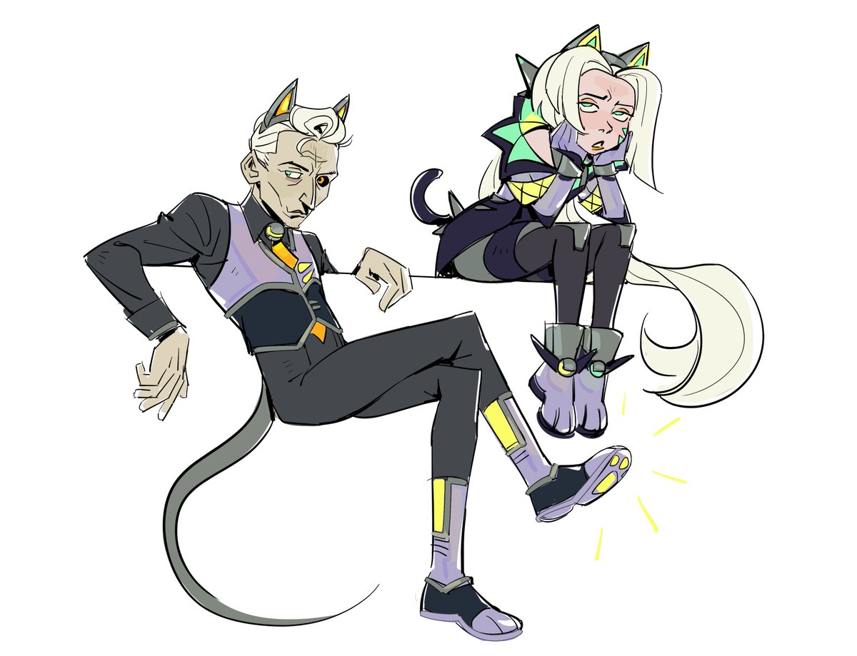an1t0shka's tweet photo. anima squad jinx and silco :3 https://t.co/C8PgFOdO45
