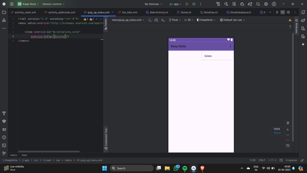 PujaDas06's tweet image. Day 6️⃣: 29/06/2024 🚀
1. Started a new project -> Keep Notes app! 📒
2. Today, I completed the UI part. Excited for the next steps!
#AndroidDev #Kotlin #LearnInPublic
@dccnita