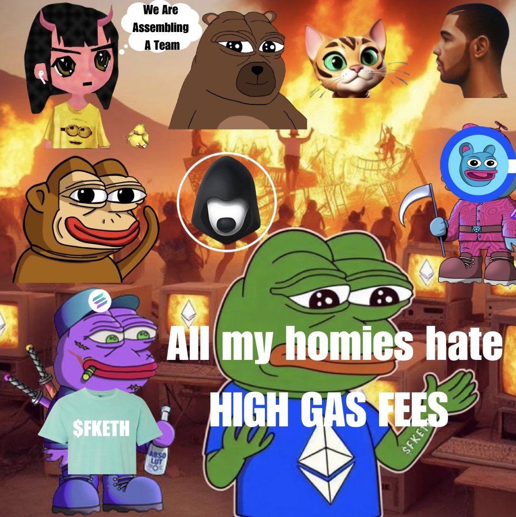 ALL MY HOMIES HATE HIGH GAS FEES 🖕🖕🖕
<a href="/CrashiusClay69/">Crash</a> 
<a href="/BasedBrett/">Brett</a> 
<a href="/BasedCrashX/">$Crash</a>
<a href="/redotoken/">Resistance Dog</a> 
<a href="/bobocoineth/">Bobo</a> 
<a href="/Crodie_Drake/">$CRODIE | Drake's Cat</a> 
<a href="/ponkesol/">Ponke</a> 
<a href="/FKETH2024/">$FKETH</a> 

 🚨But only one will soon collab with $FKETH, Which could it be 👀👀👀