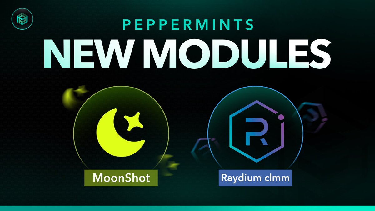 Trade Moonshot and Raydium CLMM seamlessly with PepperMints newest update. 🆕🥳