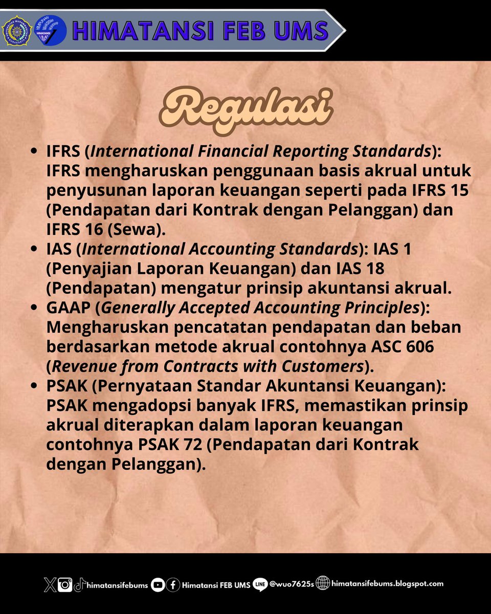 himatansiFEBUMS's tweet image. [JAKUN]
Jelajah Akuntansi #chapter30

Halo Sobat, HIMATANSI FEB UMS!

Jakun kembali hadir untuk menyapa kalian nih.

Jakun kali ini membahas mengenai akuntansi akrual, prinsip akuntansi aktual, manfaat akuntansi akrual, contoh penerapan akuntansi akrual dan regulasi nih.