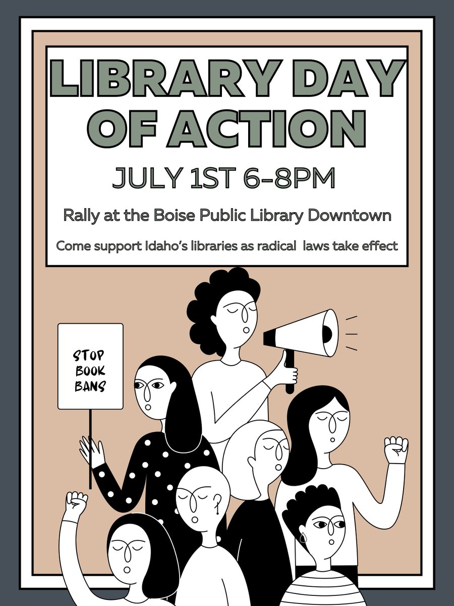 AdaDemocrats's tweet image. Join us for our Library Day of Action on Monday, July 1st!
Downtown Library at 6:00 PM
buff.ly/4eJIV84 
Or at 4:00 PM at Cole&amp;amp;Ustick
buff.ly/3L6PYKm 
Hillcrest
buff.ly/4boCWCP 
Cherry Lane, Meridian
buff.ly/3zzH2uo 
Stand up for your local Library!