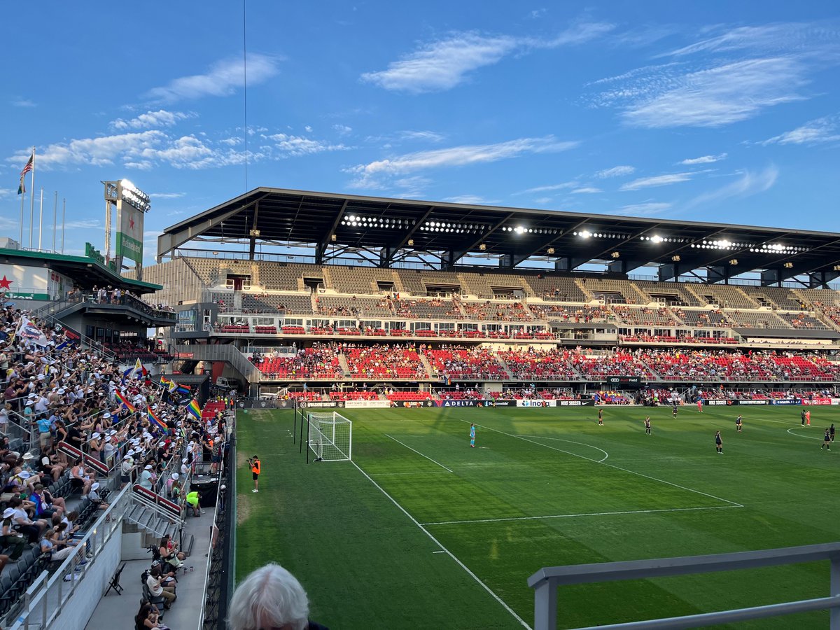 LBonTV1's tweet photo. Nice turn out for pride night at the Spirit game https://t.co/jSPUDiy4An