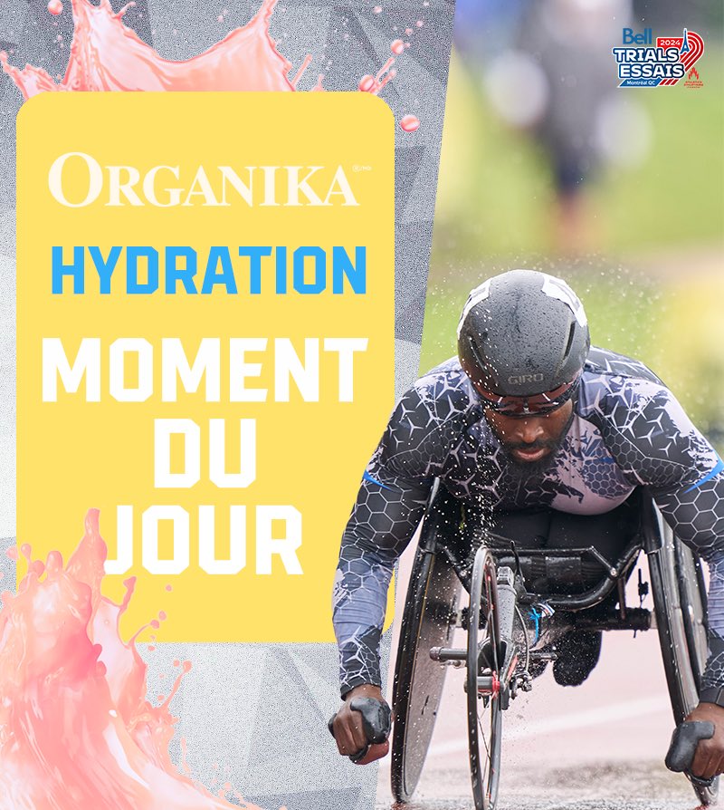 Isaiah Christophe (T54) wins the <a href="/organikahealth/">Organika</a> Hydration Moment of the Day after a rainy race in the Men’s 200m Wheelchair prelims 💦

📸: @mundosportimages