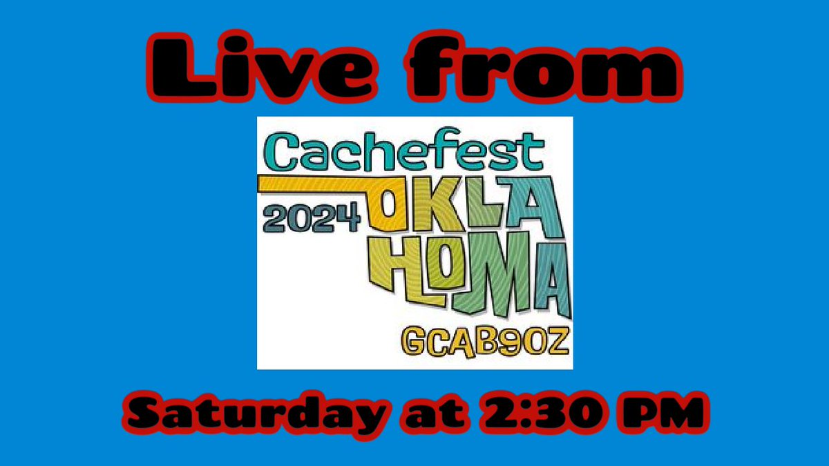 WWCachefest's tweet image. Hey everyone! We are thrilled to announce that Geocache Talk will be going LIVE from CacheFest Oklahoma! 📍🎤

🗓️ Date: July 6th
🕒 Time: 2:30PM CDT
📍 Location: Main Ballroom

youtu.be/AYBC_WdUX4Y

#CacheFEST #geocaching