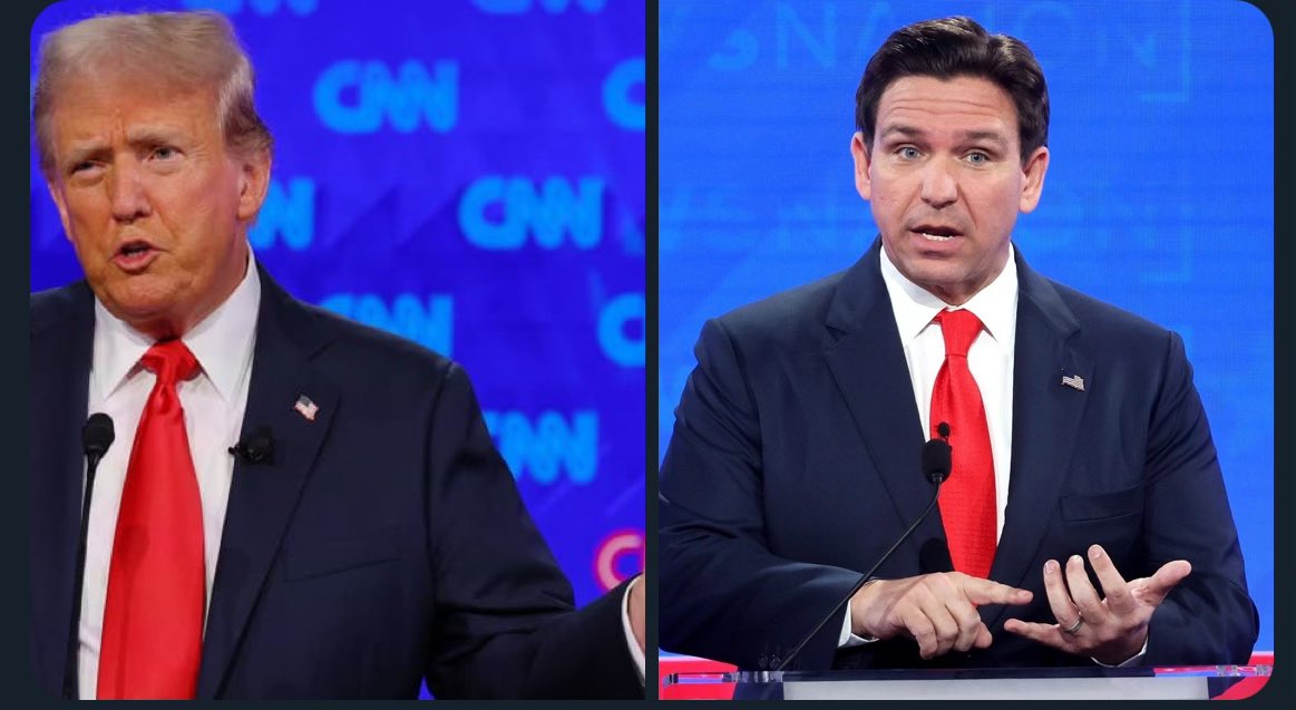 Dale Fitzpatrick 📟 (@dalefitzp) on Twitter photo Trump was afraid to debate <a href="/RonDeSantis/">Ron DeSantis</a> during Primary. He knew RD would destroy him - like he destroyed Gavin Newsom. Newsom’s wife had to cancel his post-debate interviews. NO MAS!
Ron- 8 years focused on our issues..OR..Trump- lame duck w/ legal issues, chaos & gridlock. Trump was afraid to debate <a href="/RonDeSantis/">Ron DeSantis</a> during Primary. He knew RD would destroy him - like he destroyed Gavin Newsom. Newsom’s wife had to cancel his post-debate interviews. NO MAS!
Ron- 8 years focused on our issues..OR..Trump- lame duck w/ legal issues, chaos & gridlock.