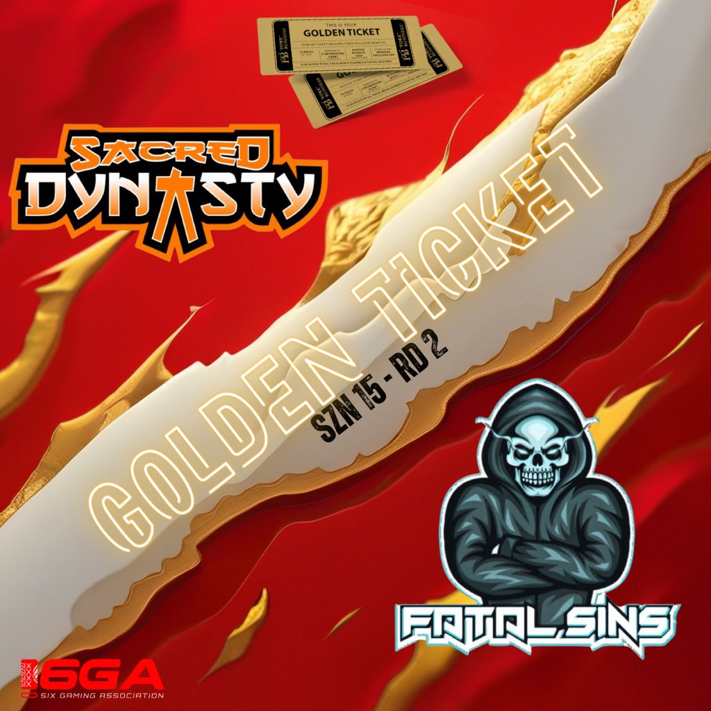 6GALive (@6galive) on Twitter photo Season 15 GOLDEN TICKET ๐ซ
MATCHUP RD 2โผ๏ธ
<a href="/FatalSins2k/">Fatal Sins</a> vs. Sacred Dynasty @11PM et. โฐ
STREAMS
Twitch.tv/xselltics
Twitch.tv/tfxtee3
<a href="/iNetworkFX/">๐ถ๐ก๐ฒ๐๐๐ผ๐ฟ๐ธ ๐๐ซ</a> <a href="/yeynotgaming/">LVI YEY</a> <a href="/6GA2K/">6GA2K</a> Season 15 GOLDEN TICKET ๐ซ
MATCHUP RD 2โผ๏ธ
<a href="/FatalSins2k/">Fatal Sins</a> vs. Sacred Dynasty @11PM et. โฐ
STREAMS
Twitch.tv/xselltics
Twitch.tv/tfxtee3
<a href="/iNetworkFX/">๐ถ๐ก๐ฒ๐๐๐ผ๐ฟ๐ธ ๐๐ซ</a> <a href="/yeynotgaming/">LVI YEY</a> <a href="/6GA2K/">6GA2K</a>