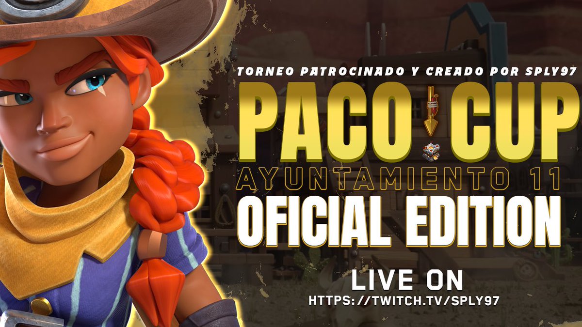 🔴 ESTAMOS EN DIRECTO!!

🥳 Segundo stream con Paco Cup!

🏆 Campeonato 1vs1 TH11
⚔️ 2 fases con restricciones 

🛡️ 12 jugadores luchando

💪 Veremos ataques con equipos heroicos clasicos!

¡Vamos!
👉 twitch.tv/sply97